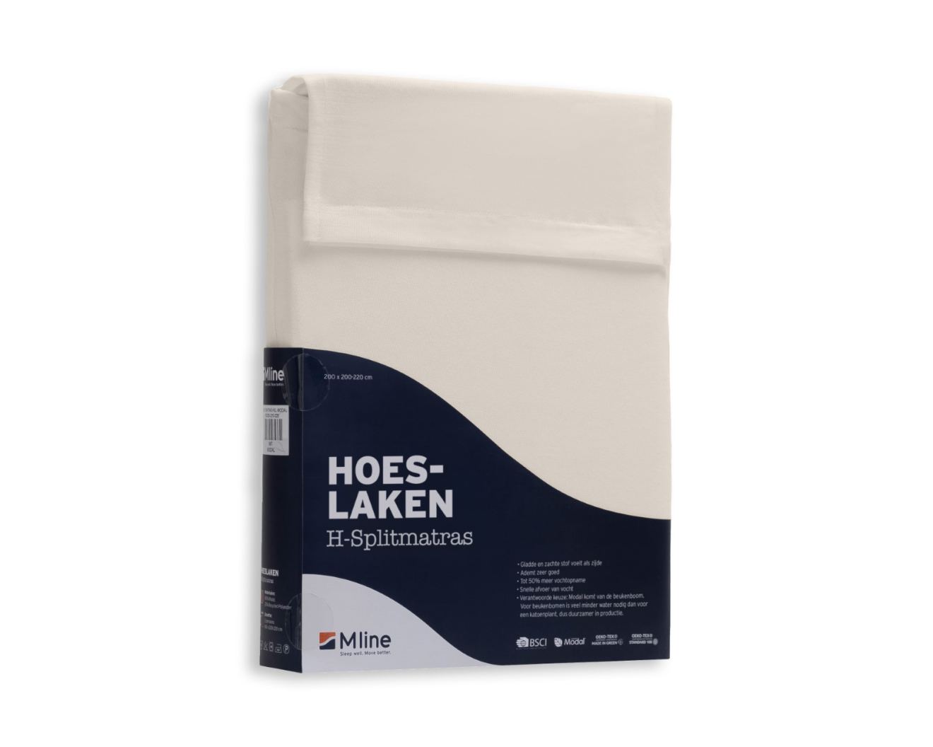 Hoeslaken Modal split Crème